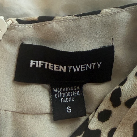 Fifteen Twenty - Cheetah Print Crossover Crepe Halter Top - Picture 3 of 7
